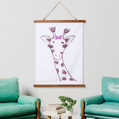 Ms Giraffe cute sarcastic design Hanging Tapestry
