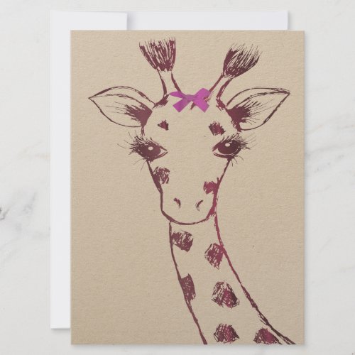 Ms Giraffe cute sarcastic design Holiday Card