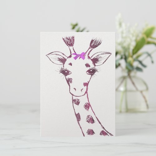 Ms Giraffe cute sarcastic design Holiday Card