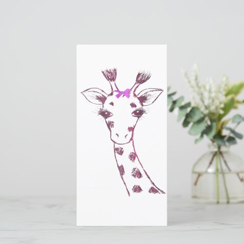 Ms Giraffe cute sarcastic design Holiday Card