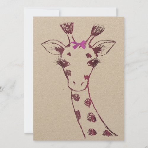 Ms Giraffe cute sarcastic design Holiday Card