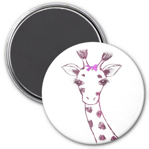 Ms Giraffe cute sarcastic design Magnet