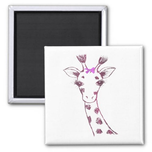 Ms Giraffe cute sarcastic design Magnet