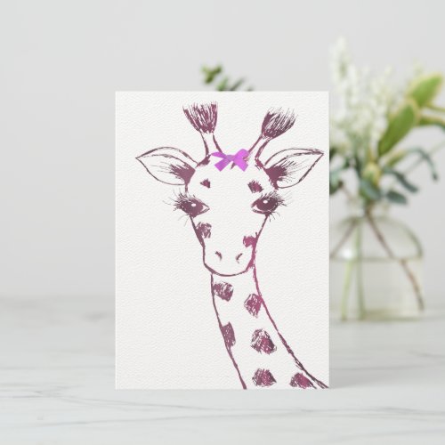 Ms Giraffe cute sarcastic design Note Card