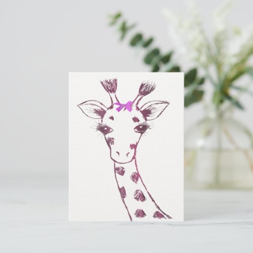 Ms Giraffe cute sarcastic design Note Card