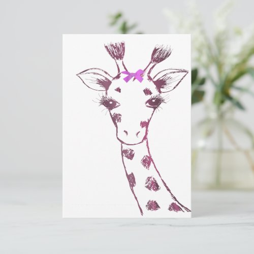 Ms Giraffe cute sarcastic design Note Card