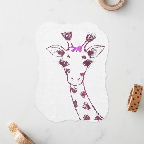 Ms Giraffe cute sarcastic design Note Card