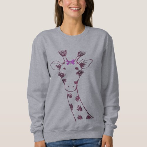 Ms Giraffe cute sarcastic design Sweatshirt