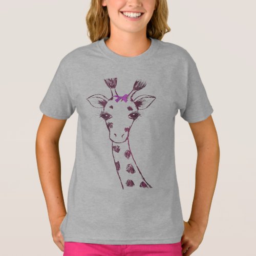 Ms Giraffe cute sarcastic design T_Shirt