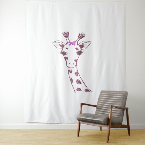 Ms Giraffe cute sarcastic design Tapestry