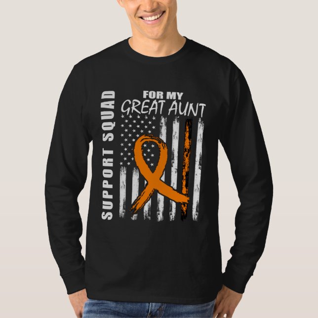 MS Great Aunt Multiple Sclerosis Awareness Flag Fa T-Shirt (Front)
