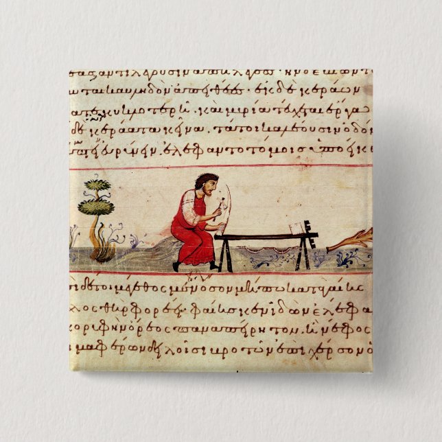 Ms. Grec 479 Traditional ivory work Pinback Button (Front)