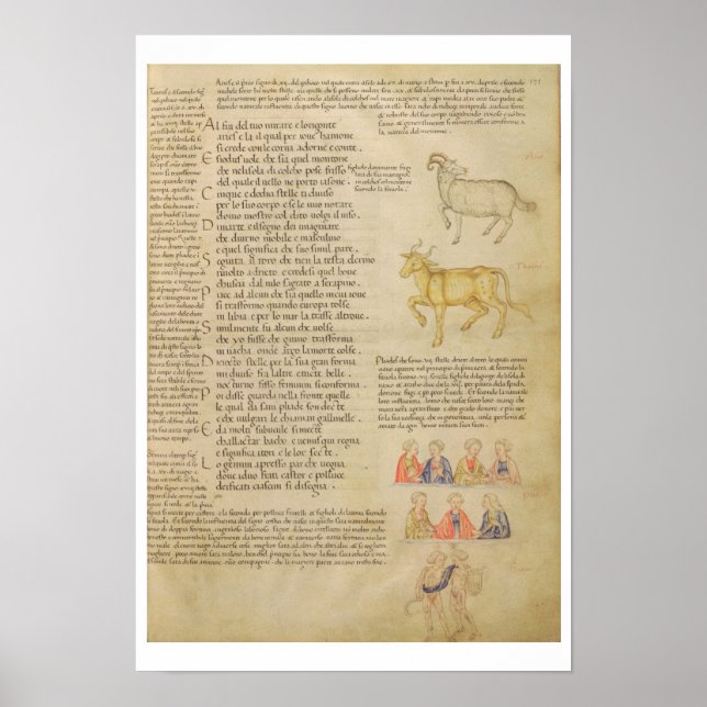 Ms Italien 87 fol.171 Page illustrating astrologic Poster (Front)