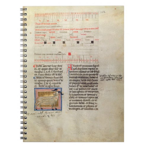 Ms Latin 7272 fol112 Illuminated calendar page fo Notebook