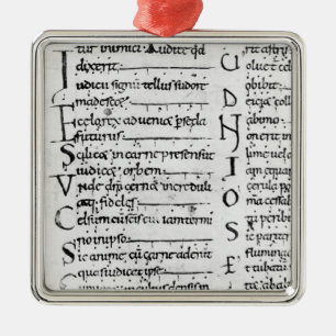 Ms. Latin Lectionary Metal Ornament