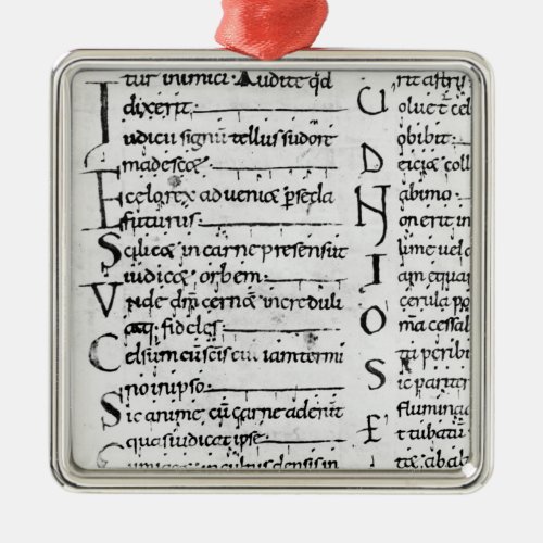 Ms Latin Lectionary Metal Ornament