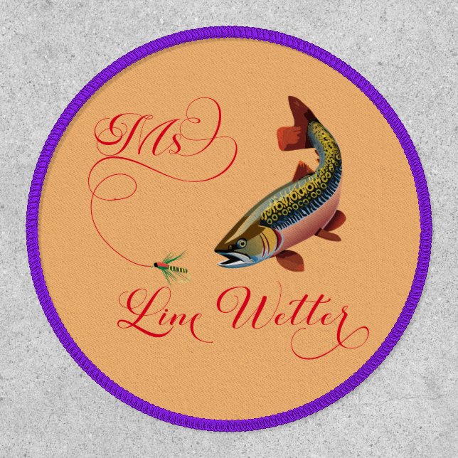 Ms Line Wetter Brown Trout Fly Fishing Patch (Front)