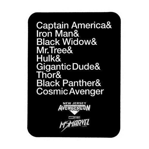 Ms Marvel  Avengercon _ Hero Ampersand List Magnet