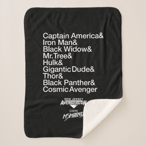 Ms Marvel  Avengercon _ Hero Ampersand List Sherpa Blanket