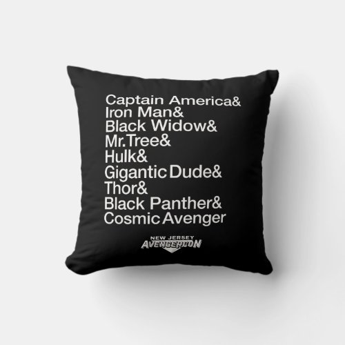 Ms Marvel  Avengercon _ Hero Ampersand List Throw Pillow