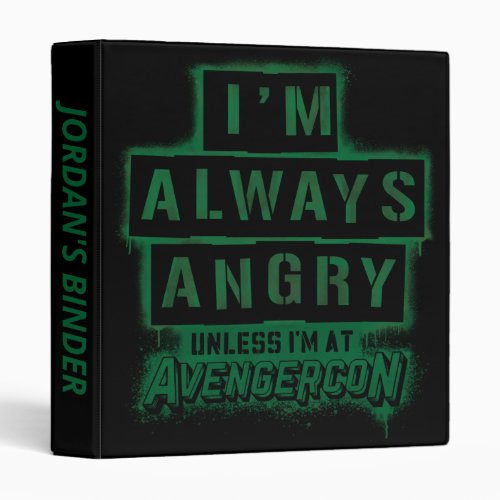 Ms Marvel  Avengercon _ Hulk Im Always Angry 3 Ring Binder
