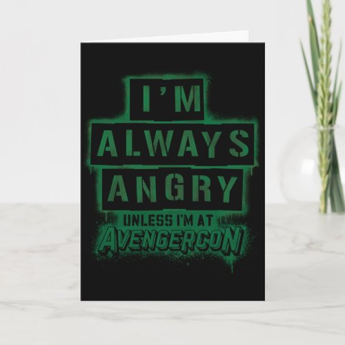 Ms Marvel  Avengercon _ Hulk Im Always Angry Card