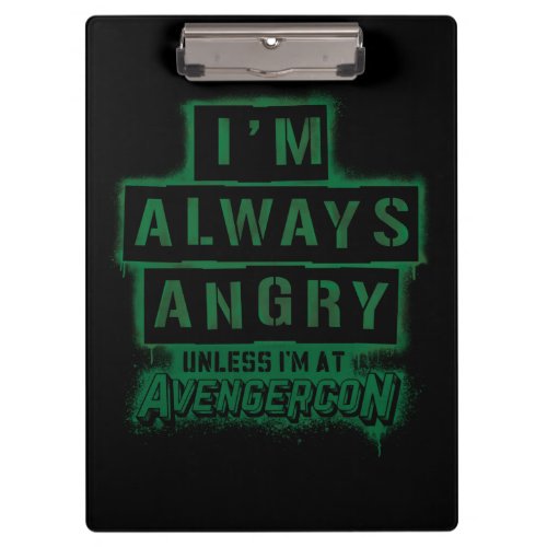 Ms Marvel  Avengercon _ Hulk Im Always Angry Clipboard