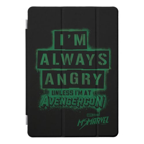 Ms Marvel  Avengercon _ Hulk Im Always Angry iPad Pro Cover