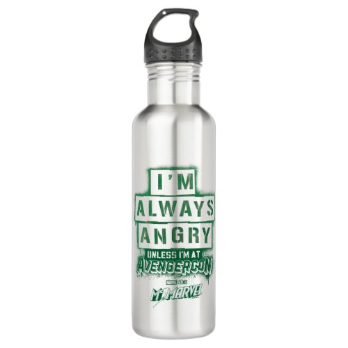 Ms Marvel  Avengercon _ Hulk Im Always Angry Stainless Steel Water Bottle