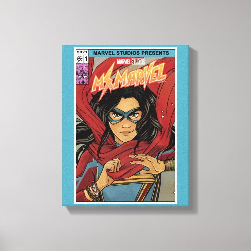 Ms Marvel  Comic Book Cover Tribute Canvas Print