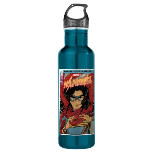 Ms Marvel  Comic Book Cover Tribute Stainless Steel Water Bottle