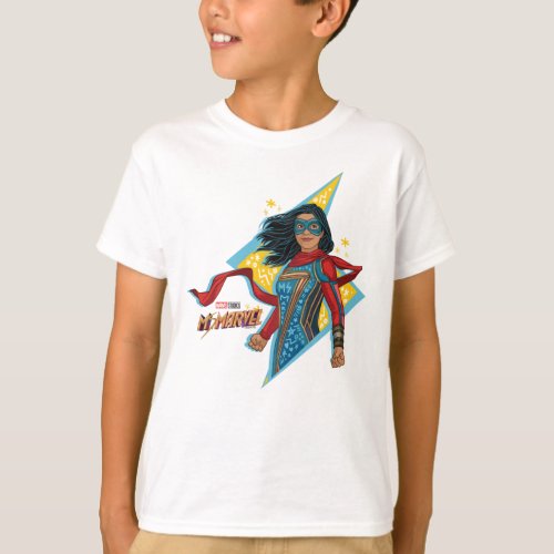 Ms Marvel  Heroic Lightning Bolt Doodle T_Shirt