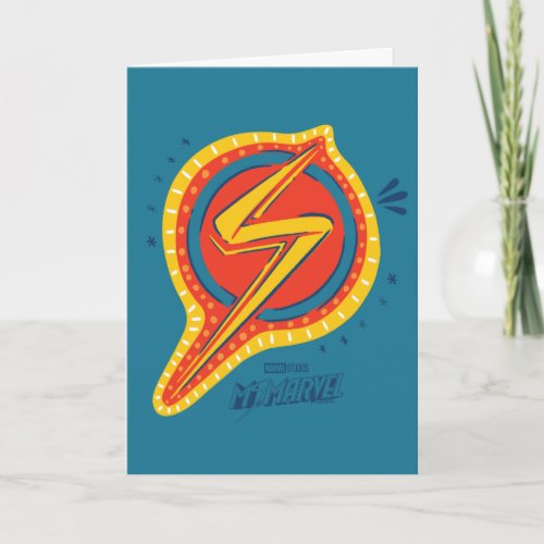 Ms Marvel  Logo Doodle Pattern Card