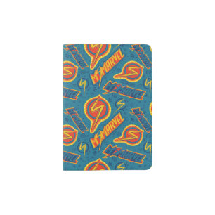 Ms. Marvel   Logo Doodle Pattern Passport Holder