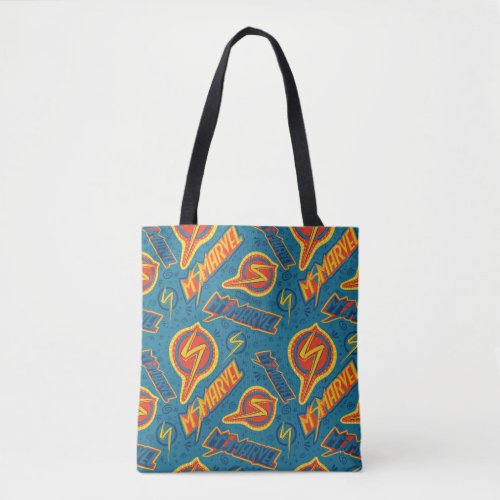 Ms Marvel  Logo Doodle Pattern Tote Bag