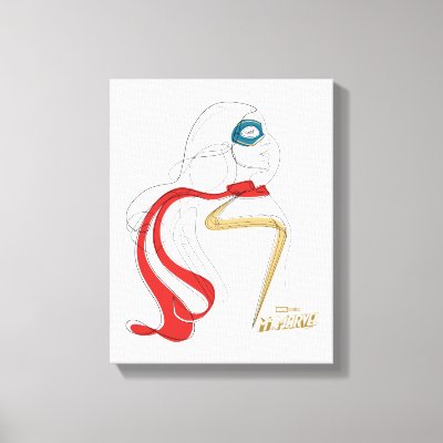 Ms. Marvel | Minimalist Single Line Drawing Canvas Print