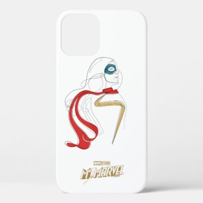 Ms. Marvel | Minimalist Single Line Drawing iPhone 12 Case