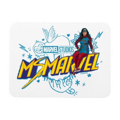 Ms Marvel  Ms Marvel With Sloth Baby Sketch Magnet