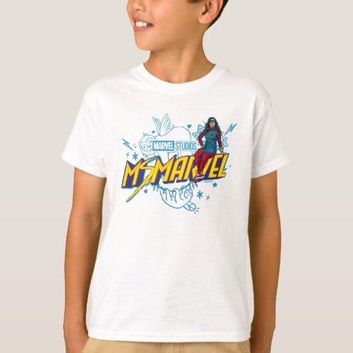 Ms Marvel  Ms Marvel With Sloth Baby Sketch T_Shirt