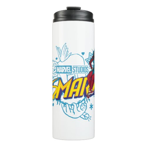 Ms Marvel  Ms Marvel With Sloth Baby Sketch Thermal Tumbler