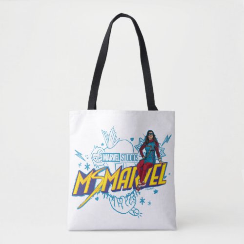 Ms Marvel  Ms Marvel With Sloth Baby Sketch Tote Bag