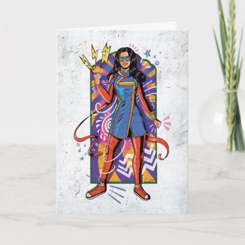 Ms Marvel  Mural Sketch Graphic Card