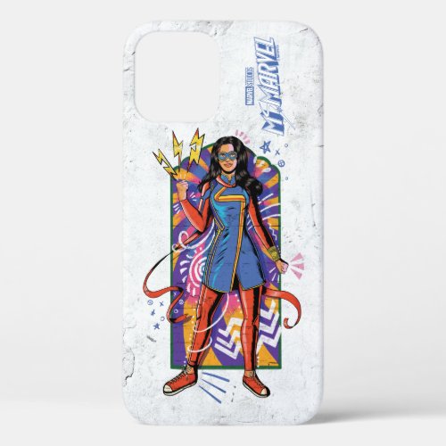 Ms Marvel  Mural Sketch Graphic iPhone 12 Case