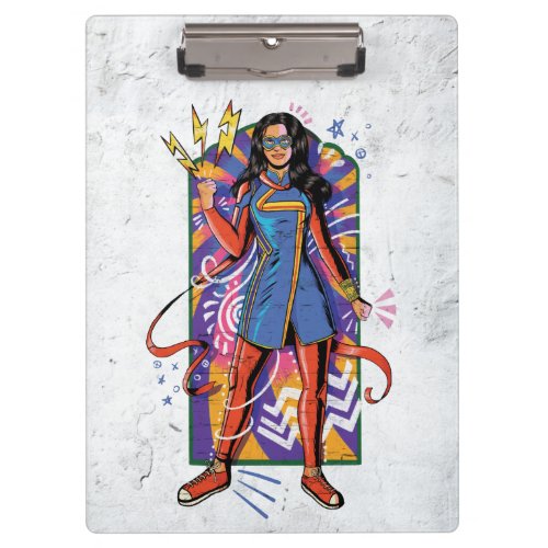 Ms Marvel  Mural Sketch Graphic Clipboard