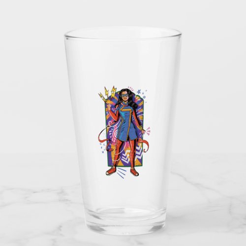Ms Marvel  Mural Sketch Graphic Glass