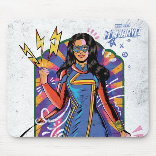 Ms Marvel  Mural Sketch Graphic Mouse Pad