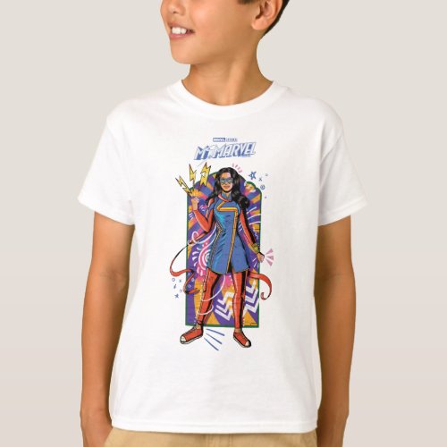 Ms Marvel  Mural Sketch Graphic T_Shirt
