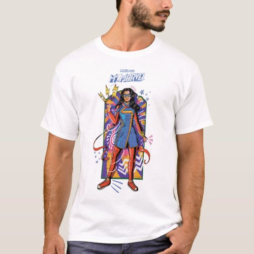 Ms Marvel  Mural Sketch Graphic T_Shirt