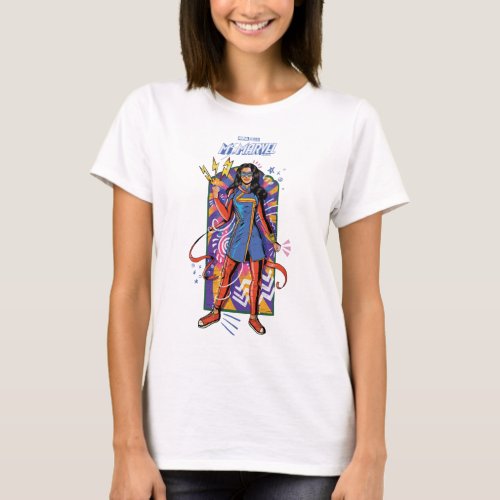 Ms Marvel  Mural Sketch Graphic T_Shirt