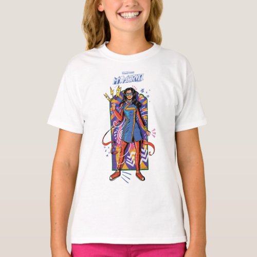 Ms Marvel  Mural Sketch Graphic T_Shirt